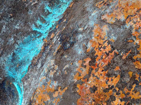 This is the rust and patina on my copper fire pit.