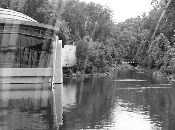 Crystal Spring Seen Through a Curved Window - Crystal Bridges - Bentonville, Arkansas