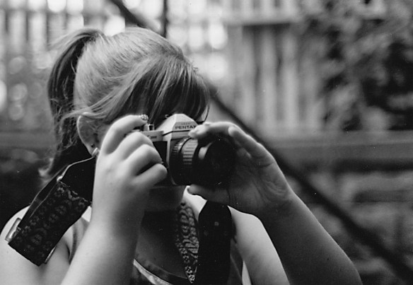 Laura Focusing her Pentax - Eureka Springs, Arkansas
